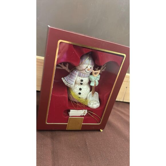 Snowy Day Friend Lenox PorcelainSnowmanornament